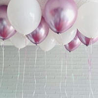 Пастель белый, хром розовый  15шт